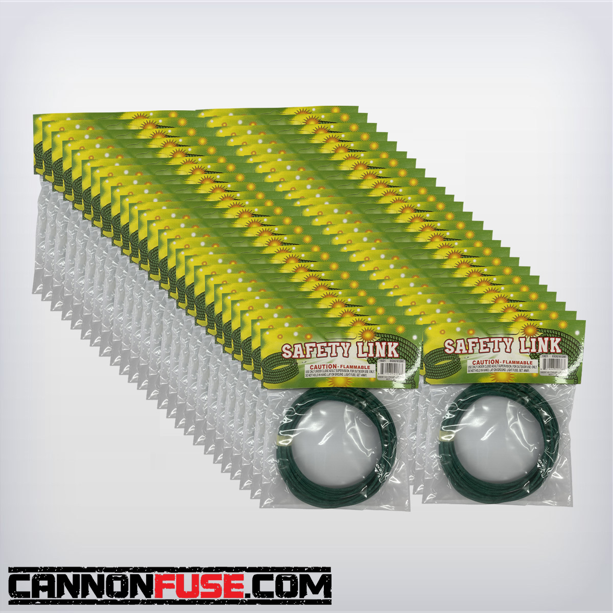 Case of Green Safety Fuse (25-30 sec/ft)